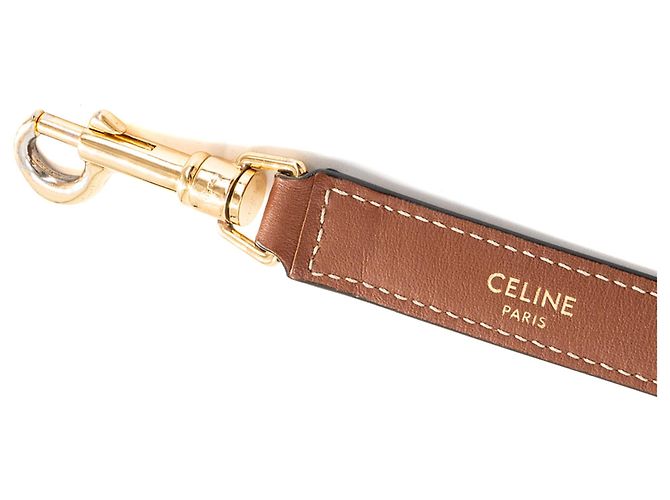 Céline CELINE - Borsa a tracolla Seau 16 Celine in pelle liscia marrone - vista 7