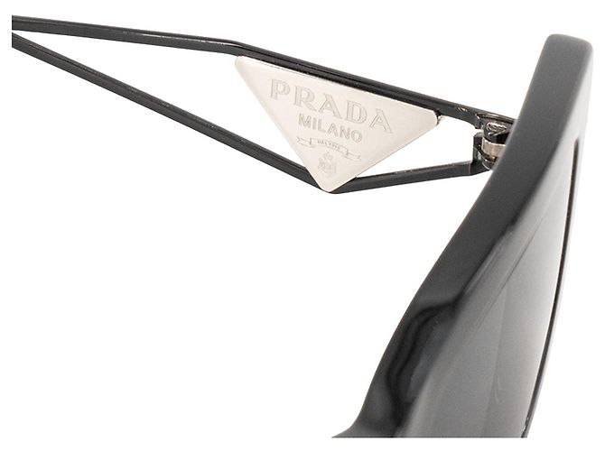 Etiquette PRADA - Occhiali da sole Prada in acetato e metallo nero - vista 4