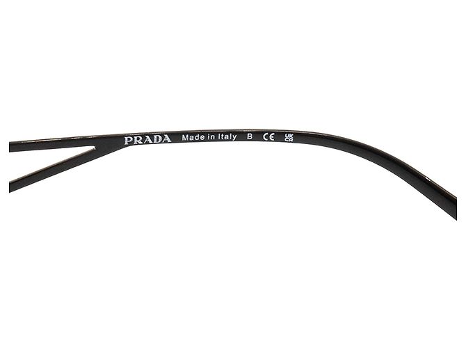 Etiquette PRADA - Occhiali da sole Prada in acetato e metallo nero - vista 5
