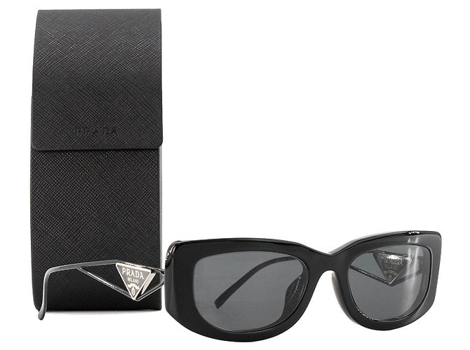 Etiquette PRADA - Occhiali da sole Prada in acetato e metallo nero - vista 7