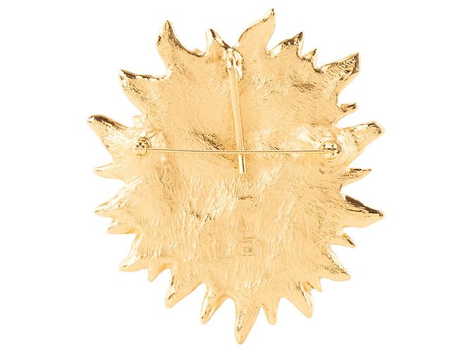 Autre Marque SAINT LAURENT - Spilla Visage Soleil Saint Laurent in metallo dorato D'oro - vista 2
