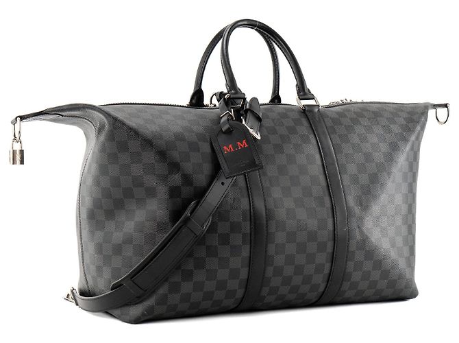 LOUIS VUITTON - Borsa da viaggio All day 50 Louis Vuitton in toile enduite damier graphite Nero - vista 2