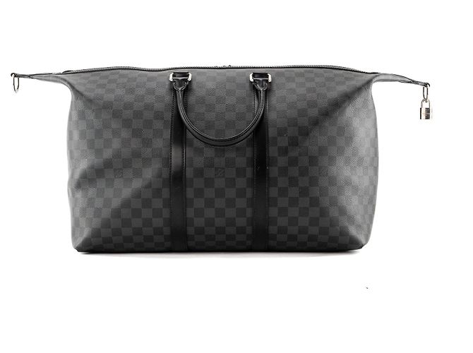 LOUIS VUITTON - Borsa da viaggio All day 50 Louis Vuitton in toile enduite damier graphite Nero - vista 3