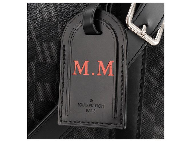 LOUIS VUITTON - Borsa da viaggio All day 50 Louis Vuitton in toile enduite damier graphite Nero - vista 5