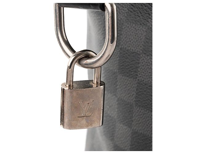 LOUIS VUITTON - Borsa da viaggio All day 50 Louis Vuitton in toile enduite damier graphite Nero - vista 7
