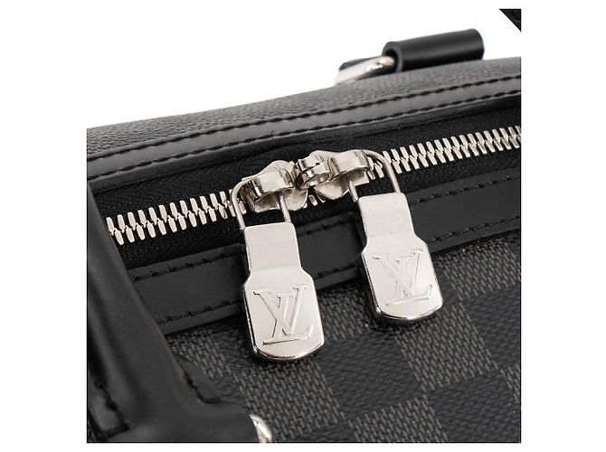 LOUIS VUITTON - Borsa da viaggio All day 50 Louis Vuitton in toile enduite damier graphite Nero - vista 8