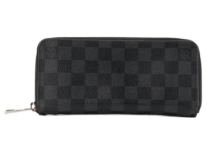 LOUIS VUITTON - Portafoglio Zippy Vertical Louis Vuitton in toile enduite damier graphite Grigio - vista 2