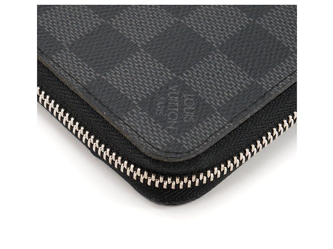 LOUIS VUITTON - Portafoglio Zippy Vertical Louis Vuitton in toile enduite damier graphite Grigio - vista 4