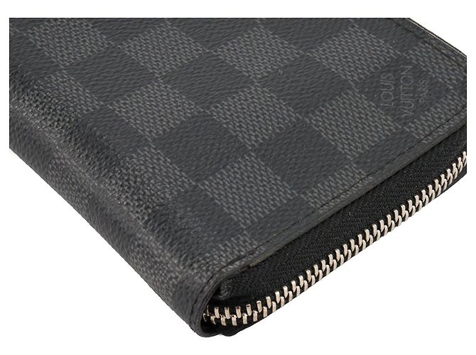 LOUIS VUITTON - Portafoglio Zippy Vertical Louis Vuitton in toile enduite damier graphite Grigio - vista 5