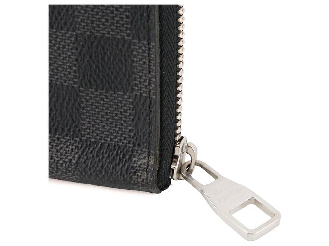LOUIS VUITTON - Portafoglio Zippy Vertical Louis Vuitton in toile enduite damier graphite Grigio - vista 6