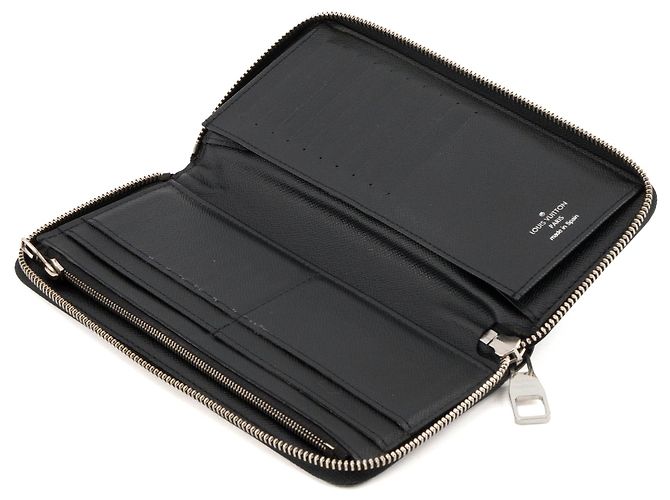 LOUIS VUITTON - Portafoglio Zippy Vertical Louis Vuitton in toile enduite damier graphite Grigio - vista 7