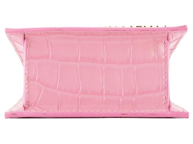 JACQUEMUS - Borsa a tracolla Chiquito Mini Jacquemus in pelle goffrata rosa - vista 4