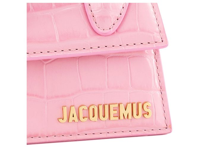 JACQUEMUS - Borsa a tracolla Chiquito Mini Jacquemus in pelle goffrata rosa - vista 5