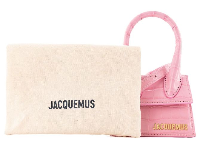 JACQUEMUS - Borsa a tracolla Chiquito Mini Jacquemus in pelle goffrata rosa - vista 7