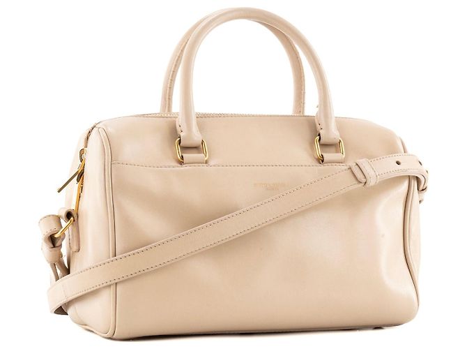 Autre Marque SAINT LAURENT - Borsa a tracolla Duffle Saint Laurent in pelle liscia beige - vista 2