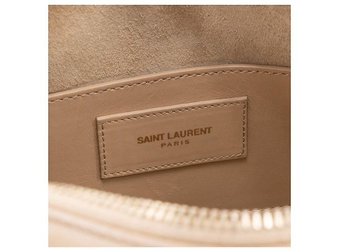 Autre Marque SAINT LAURENT - Borsa a tracolla Duffle Saint Laurent in pelle liscia beige - vista 7