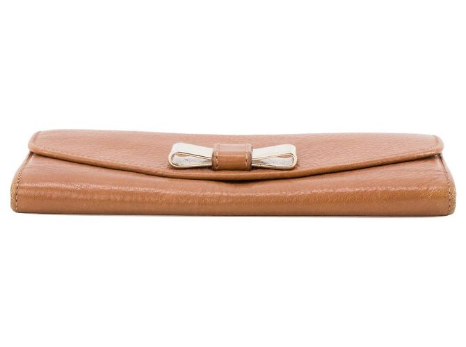 CHLOÉ - Chloé Lily Continental Geldbörse aus braunem Narbenleder - Ansicht 3