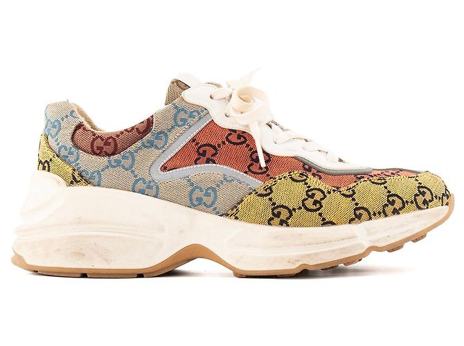 GUCCI - Rython Gucci Sneaker aus multicolorigem Monogramm-Canvas (T40) Mehrfarben - Ansicht 2