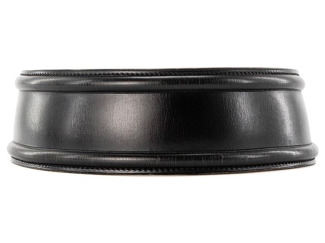 HERMÈS - Hermès Étrier Gürtel aus schwarzem und braunem Glattleder (T70) - Ansicht 2