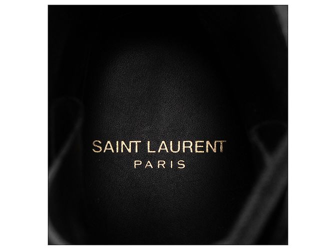 Autre Marque SAINT LAURENT - Stivaletti Saint Laurent in pelle liscia e velluto nero (T35.5) - vista 6