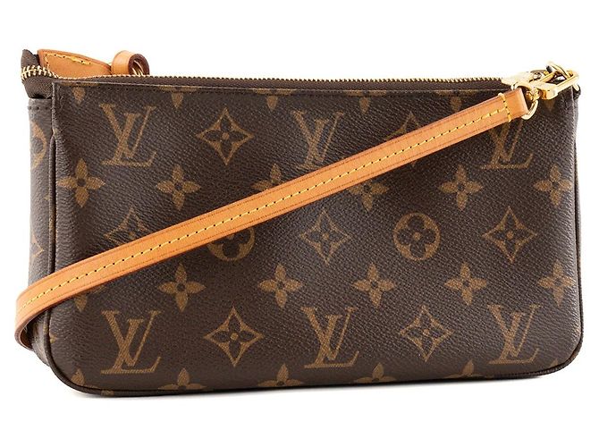 LOUIS VUITTON - Louis Vuitton Accessoire-Tasche aus monogrammiertem beschichtetem Canvas Braun - Ansicht 2