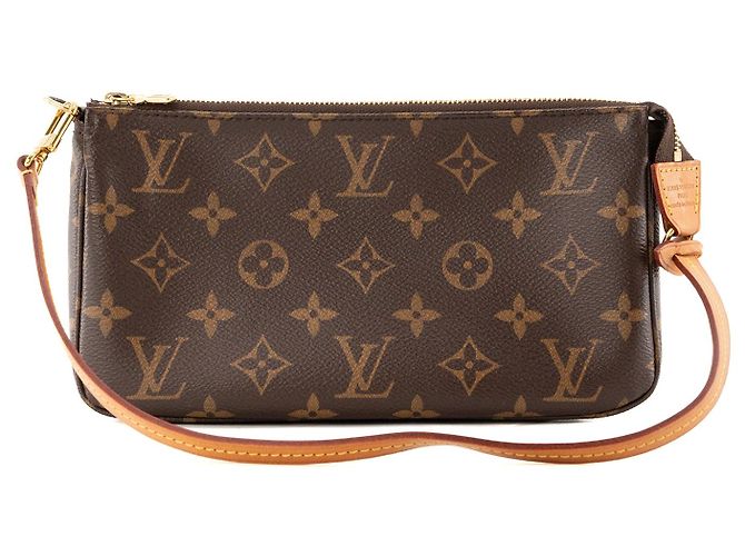 LOUIS VUITTON - Louis Vuitton Accessoire-Tasche aus monogrammiertem beschichtetem Canvas Braun - Ansicht 3
