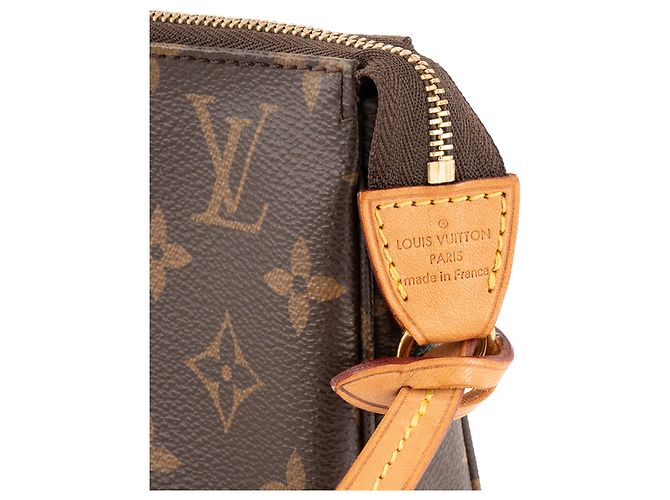 LOUIS VUITTON - Louis Vuitton Accessoire-Tasche aus monogrammiertem beschichtetem Canvas Braun - Ansicht 5