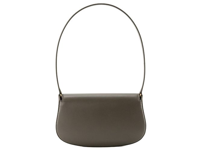 Autre Marque SAINT LAURENT - Bolsa de ombro Saint Laurent Voltaire em couro cinza taupe Caqui - vista 3