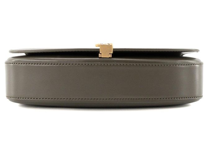 Autre Marque SAINT LAURENT - Bolsa de ombro Saint Laurent Voltaire em couro cinza taupe Caqui - vista 4