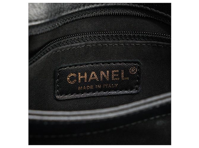 CHANEL - Borsa a tracolla Top Handle Medium Chanel in pelle chevron e pelle esotica pitone nera Nero - vista 6