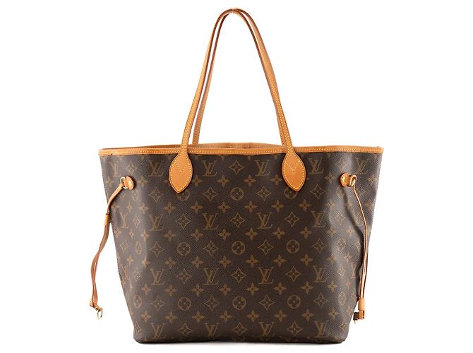 LOUIS VUITTON - Borsa tote Louis Vuitton Neverfull MM in tela monogram coated Marrone - vista 3