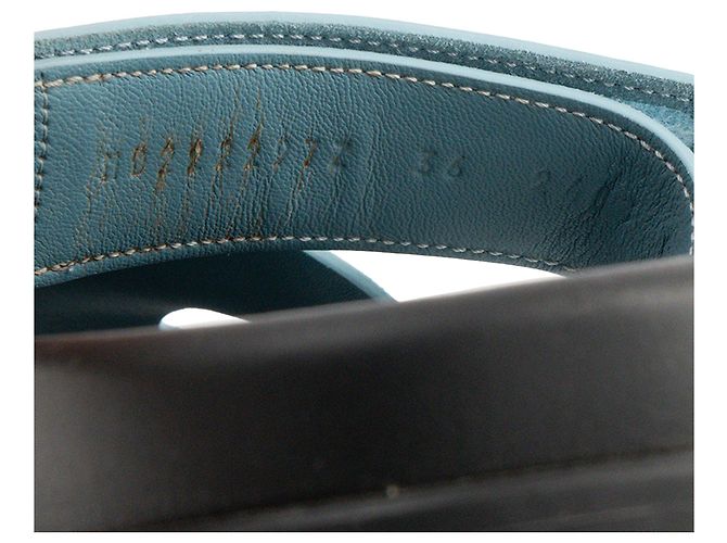 HERMÈS - Sandali Chypre Hermès in camoscio blu (T36) - vista 8