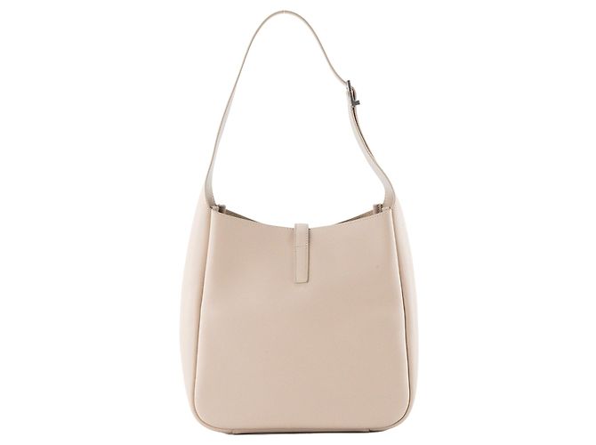 Autre Marque SAINT LAURENT - Bolsa de ombro Saint Laurent 5 à 7 em couro granulado bege - vista 3