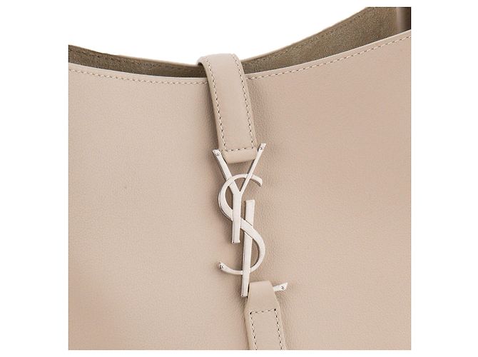 Autre Marque SAINT LAURENT - Bolsa de ombro Saint Laurent 5 à 7 em couro granulado bege - vista 5