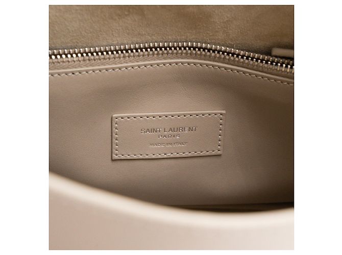 Autre Marque SAINT LAURENT - Bolsa de ombro Saint Laurent 5 à 7 em couro granulado bege - vista 6