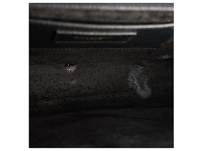 Autre Marque SAINT LAURENT - Borsa a tracolla Kate Pompon Medium Saint Laurent in pelle liscia nera Nero - vista 11