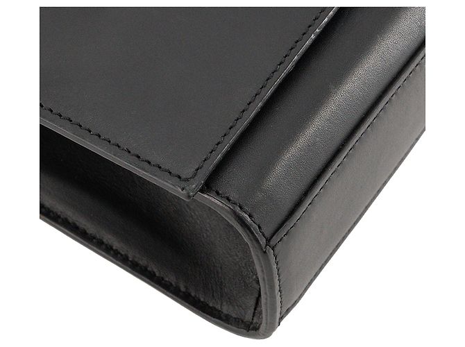 Autre Marque SAINT LAURENT - Borsa a tracolla Kate Pompon Medium Saint Laurent in pelle liscia nera Nero - vista 7