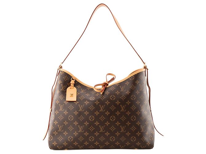 LOUIS VUITTON - Borsa tote CarryAll MM Louis Vuitton in tela monogram coated Marrone - vista 2