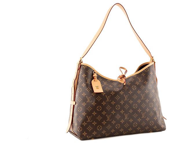 LOUIS VUITTON - Borsa tote CarryAll MM Louis Vuitton in tela monogram coated Marrone - vista 3