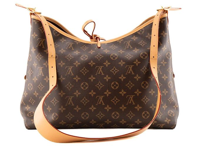 LOUIS VUITTON - Borsa tote CarryAll MM Louis Vuitton in tela monogram coated Marrone - vista 4