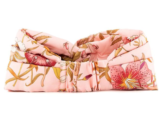 GUCCI - Fascia Gucci Flora in seta rosa (M) - vista 3