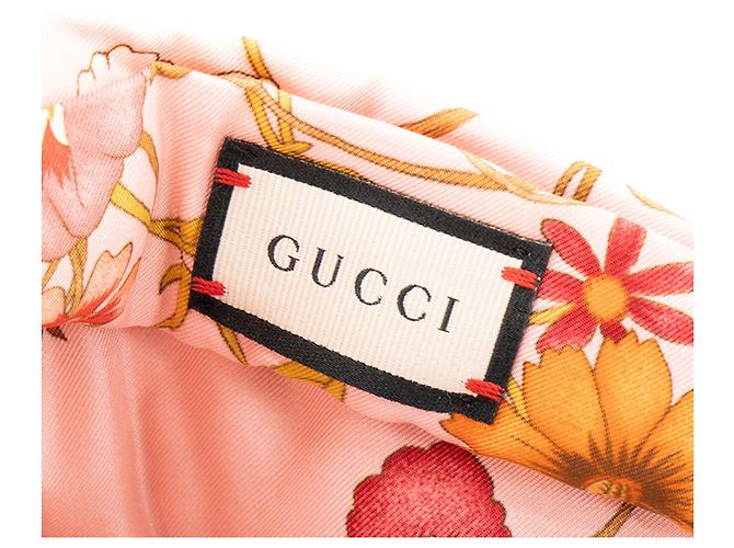 GUCCI - Fascia Gucci Flora in seta rosa (M) - vista 4