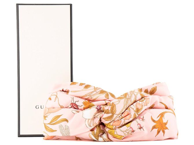 GUCCI - Fascia Gucci Flora in seta rosa (M) - vista 5