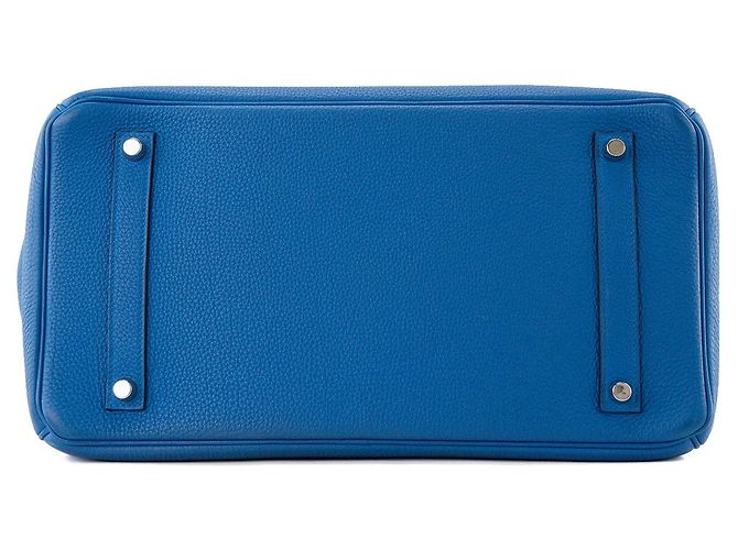 HERMÈS - Borsa a mano Birkin 35 Hermès in pelle togo bleu zellige Blu - vista 4