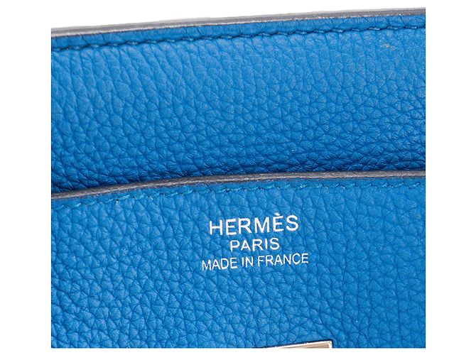 HERMÈS - Borsa a mano Birkin 35 Hermès in pelle togo bleu zellige Blu - vista 5