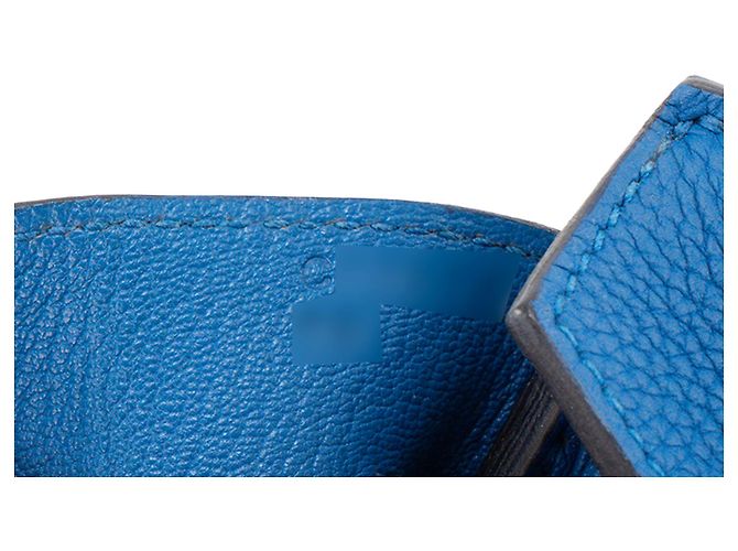 HERMÈS - Borsa a mano Birkin 35 Hermès in pelle togo bleu zellige Blu - vista 9
