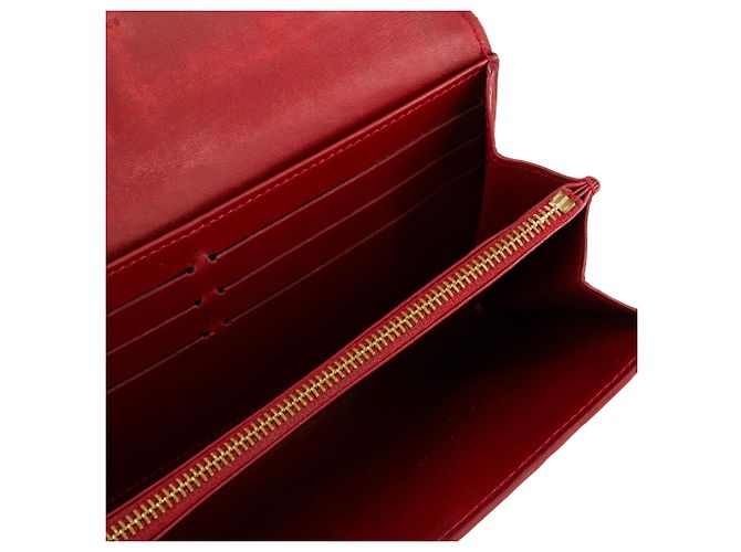 LOUIS VUITTON - Cartera Sarah Louis Vuitton en cuero charol rojo Roja - vista 9