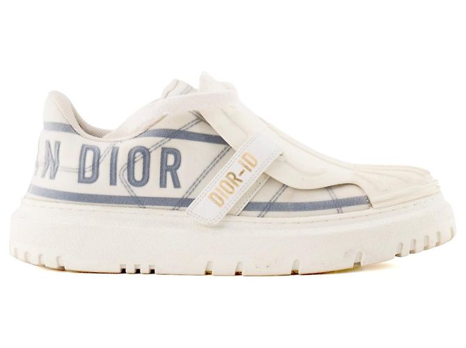 Autre Marque DIOR - Sneakers Dior-ID in tela bianca e grigia (T38) Bianco - vista 2