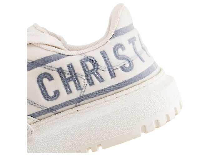 Autre Marque DIOR - Sneakers Dior-ID in tela bianca e grigia (T38) Bianco - vista 5