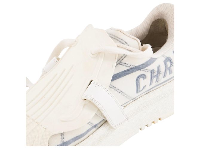 Autre Marque DIOR - Sneakers Dior-ID in tela bianca e grigia (T38) Bianco - vista 6